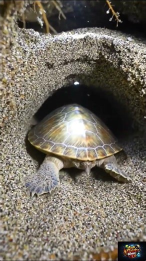 Sea Turtle POV: From Nest to Ocean | Real Micro Camera Journey #spaceturtle #flatbackturtle #marine