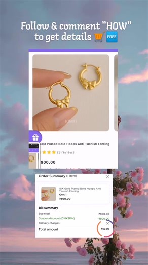 𝑪𝒐.𝒃𝒚𝑺𝒉𝒂𝒉𝒂𝒍𝒂🍒 on Instagram: "🎧✨ “Just scored 800₹ earrings for 0₹ with a secret coupon code 🤫💸 — literally got them for free! 😍💖 Drop a 📲 if you want the code follow and comment HOW. #DealAlert #FreeEarrings #CouponHack #Haul #budgetbeauty Free Freeearings Freeproducts Deals Dealtsalert Hacks Couoenhacks Budget Earring Pendent Antitarnish Jewellery"