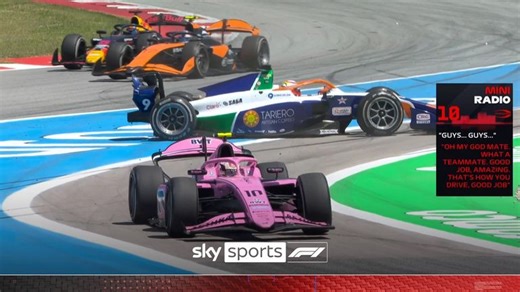 Formula Two: 'I don't believe it!' | F2 team-mates collide in Sprint