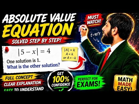 How to Solve Absolute Value Equations Step by Step Find Both Solutions Fast SAT IGCSE O Level