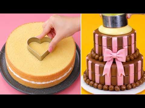 🍫So Tasty Dark & White Chocolate Cake With Milk Cream Recipes | Sweet Cake #20