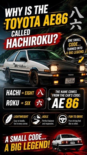 Why Is the Toyota AE86 Called Hachiroku? 🚗🔥