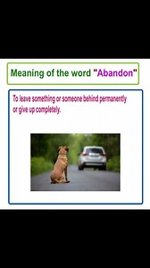 3.1K views · 36 reactions | Meaning of "Abandon" To leave something...