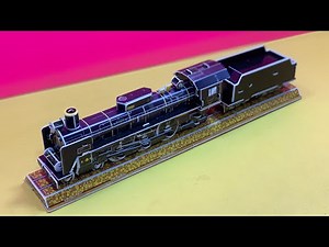 DIY Craft Instruction 3D Puzzle Pacific Steam Locomotive