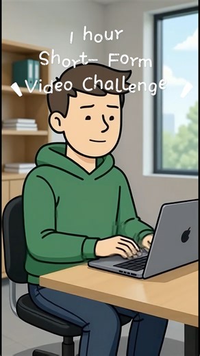 1 hour Short-form video challenge… yeah! I made it