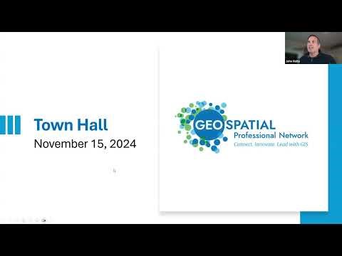 Town Hall: Introducing the Geospatial Professional Network (November 15, 2024)