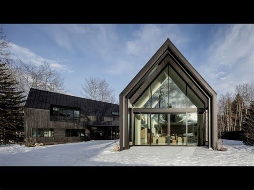 V-shaped mountain home inspired by the classic A-frame cabin
