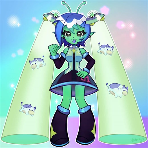 completed my alien hatsune miku! 👽🛸🐄 original design by @/zambiie_ on X #artistoftiktok #artist #digitalart #digitalartist #ibispaintx speedpaint