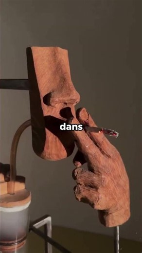 He built a machine that always smokes with him 😳