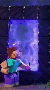 Steve Lights the Nether Portal Realistically 😱🔥 #minecraft #minecraftshorts #shorts
