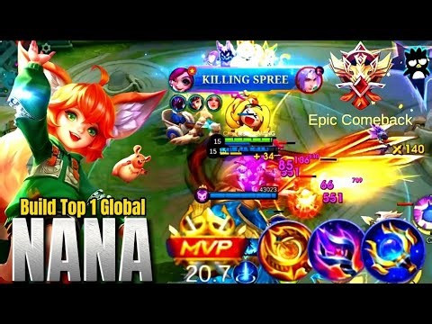 MVP!! Legendary Nana Deadly Midlane!! - Build Top 1 Global Nana ~ MLBB
