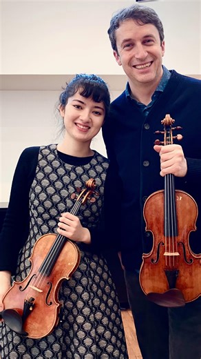 Marie-Aude Melliès on Instagram: "Masterclass with the incredible violonist @noahviolin 🥰 working on the Caprice en forme de Valse by Saint-Saëns/Ysaye ✨ Thank you for this very precious moment 💖 Merci @ilanzajtmann pour le 🎹 ! Et merci @hozureiko @conservatoire_de_paris pour l’organisation ! #violin #ysaye #saintsaens #happy"