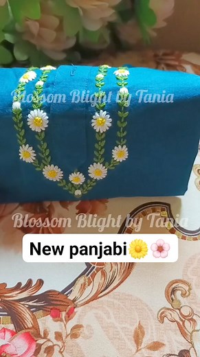 193K views · 3.4K reactions | New design panjabi how is it?? Tutorial needed? #handmadewithlove #handembroidery #handstitched #fypシ゚viralシ #fypシ #panjabi #PanjabiCollection #panjabicollectionbd #stitch #stitching #designs #loveislove | Blossom Blight by Tania | Facebook