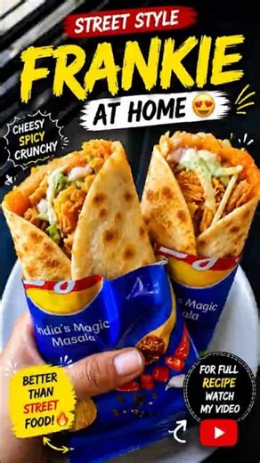 Street Style Frankie at Home 🤤🌯 | Cheesy & Spicy Frankie Recipe 🔥
