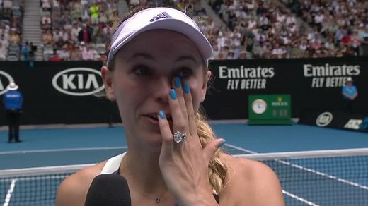 Wozniacki emotional after last match of her career