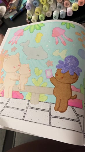 My first page in @Berrie Coloring 🍓 Volume 4!!! I’m so happy with the way it turned out ☺️ Markers: @Ohuhuart #berriecoloring #volume4 #ohuhu #colortok #coloring