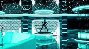 Pole Dancer Girl Striptease , animation.3840×2160.08 Second Long.