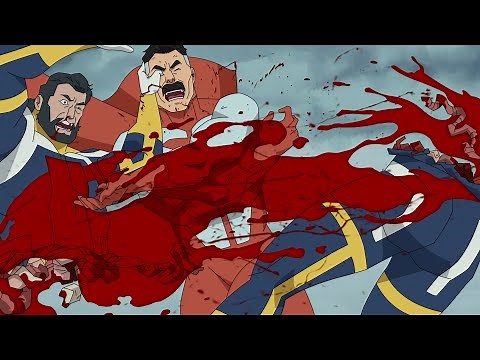 The Invincible S1E7: Omni-man vs The Immortal | Invincible vs Kajiu | Immortal's death, Ending scene