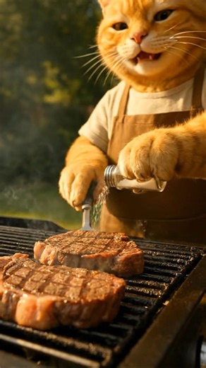 🔥 Rusty & Friends' EPIC STEAK PARTY! 🍖😲 You Won’t Believe the Ending! ❤️ #cat #cute