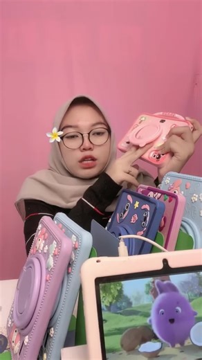 【Hancdon】COD/A15 Tablet Anak Tablet Android 12/Anak Layar Sentuh WIFI/Bluetooth/ Tablet Belajar Mengaji Menggambar Game Banyak Fitur / Kids Tablet RAM 6 128 GB Edukasi Pink/biru Kamera ipad anak-anak Prosesor Toy Permainan Hadiah