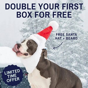 402 reactions · 77 shares | Get 2X everything in your first box. 4 tough toys, 4 meaty chews, 4 bags of all-natural treats, AND a free dog santa hat. Plus, all of our toys are backed with a 100% Happiness Guarantee. Don’t love something? We’ll replace it, no questions asked. Subscribe today. | Super Chewer BarkBox | Facebook