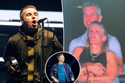 Liam Gallagher tells ‘lovebirds’ at Oasis gig not to worry after Coldplay’s viral kiss cam drama: ‘None of our f–king business’