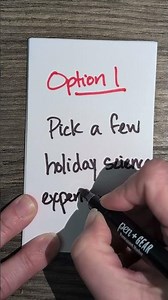 What will you do for holiday science? {Options in Description}