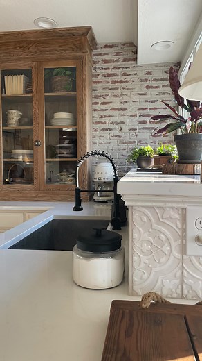 Cyndi Slone | My custom Bookcase Kitchen Cabinet is FINALLY here!! What do you think? Stay tuned for more details & pictures of this kitchen. It’s... | Instagram