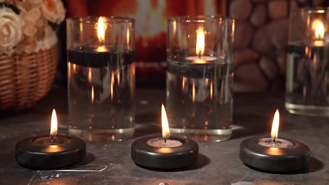 3 inch Floating Candles 36 Packs Black Floating Candles 8-9 Hours Floating Candle for Centerpieces 3” Water Candles for Cylinder Vases, Pool, Wedding, Party