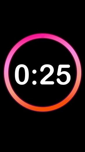 🩷🧡 25 Second Countdown Timer | Clock Ticking Sound & Alarm
