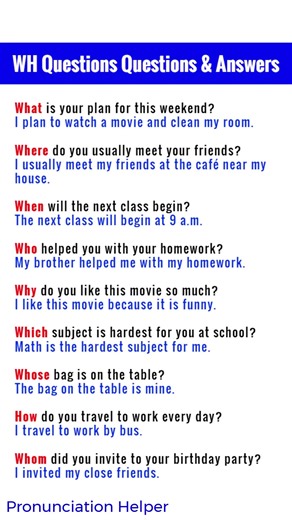 WH Questions In English