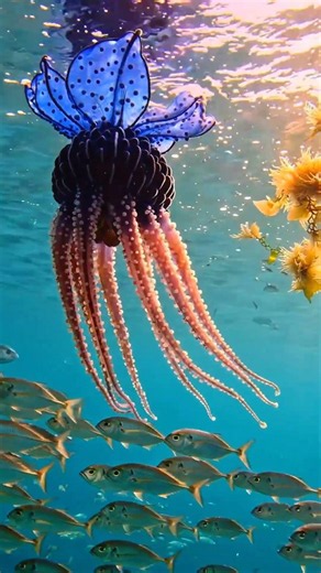 This Deadly Drifter Protects an Entire Ocean Nursery! 🌊🪼 #Shorts #Ocean #Wildlife