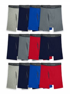 Fruit of the Loom Men's CoolZone Fly Boxer Briefs, 12-Pack