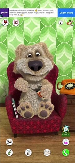 Talking Ben eats beans