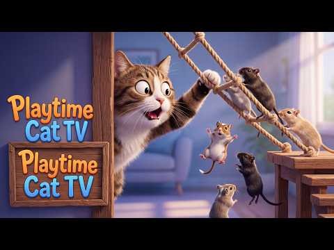 Playtime Cat TV – Relaxing Mouse Maze with Hidden Tunnels & Ladders for Curious Cats