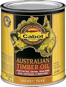 Cabot Australian Timber Oil Wood Stain and Protector, Honey Teak, 1 Quart