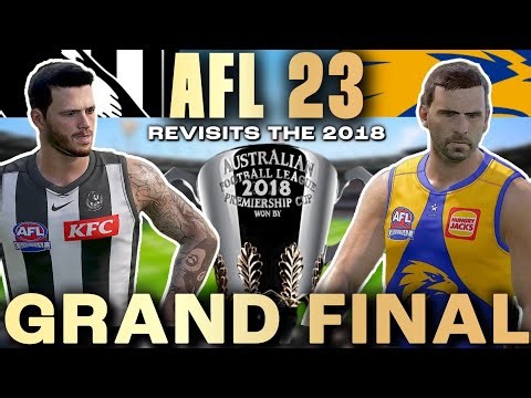 2018 AFL GRAND FINAL COLLINGWOOD VS WEST COAST EAGLES - AFL23 HISTORICAL REPLAY #AFL23 #GRANDFINAL