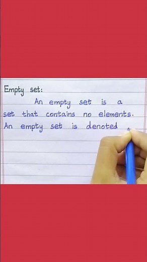 Define Empty Set #shorts