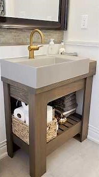 Simple Bathroom Vanity DIY From Scratch | Save $$$ | #woodworking #diy #diybathroomvanity