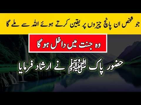 Whoever meets Allah while believing in these five things ! | IRSHAD E NABVIﷺ| hadees with tahira