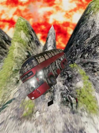 Lego car VS giant lava pit #1 - BeamNG.drive