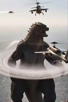 Godzilla vs Helicopters & Jet Fighters | Sky War Begins