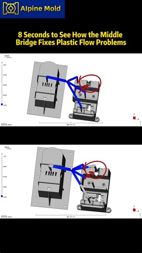 Alpine Mold on Instagram: "🔍 See the Flow — Mold Flow Analysis in Action! Watch how the plastic smoothly fills every cavity — this simulation helps us predict flow behavior, avoid short shots, and optimize gate and runner design before the mold is even built. 💡 Why #MoldFlow Matters: ✅ Detect potential defects early ✅ Optimize part & #molddesign ✅ Save time and cost in production At Alpine mold, we use professional mold flow analysis to ensure your project runs smoothly from the start. Ready t