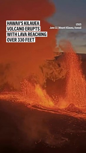 9.8K views · 207 reactions | One of the world’s most active volcanoes, Kilauea on Hawaii’s Big Island, began spewing lava from the north vent Wednesday, the latest event in an ongoing eruption that began almost six months ago. Lava fountains reached heights of more than 330 feet (100 meters). | AP | Facebook