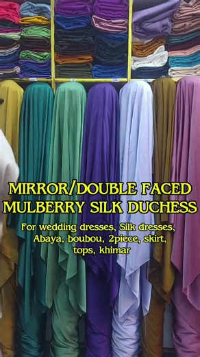 Mirror/double faced mulberry silk: Premium quality, rich and refined~ Flows beautifully and elegantly. The perfect pick for modern silllohoutes. Currently available in over 25 stunning colours Length: By 60 Price: 4,000naira per yard To order, click the link in the bio or visit our physical store at BLOCK C SHOP EBUTE ELEFUN COMPLEX OPPOSITE LASTMA OFFICE LAGOS ISLAND MONDAYS-FRIDAYS 9AM-5PM SATURDAYS 10AM-5PM THANK YOU