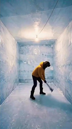 I Built A Luxury House Inside Antarctica Glacier! 😱❄️ #shorts