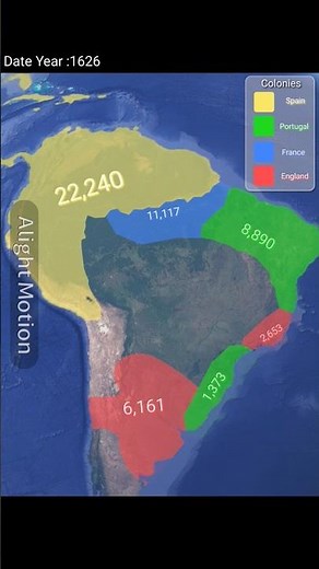 alternate European nations conquest/Colonization of South America | Using Google earth map