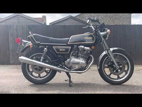 1977 Yamaha XS500 start up and walk around
