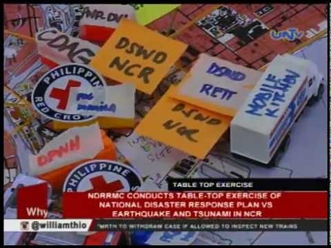 NDRRMC conducts table-top exercise of disaster response plan vs earthquake and tsunami in NCR