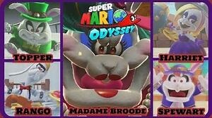 Super Mario Odyssey All Broodal Boss Encounters-Perfect